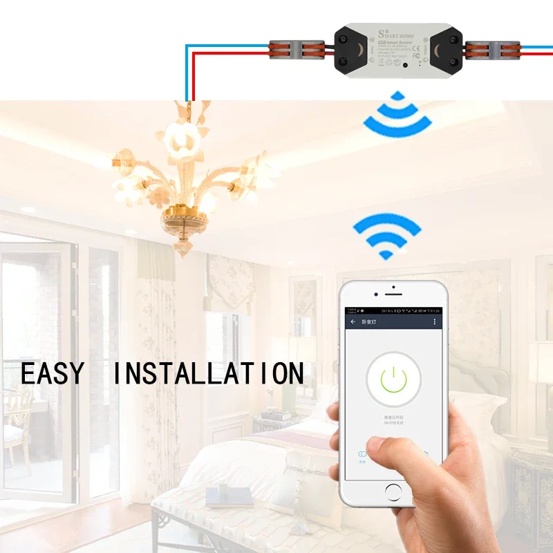 WiFi Smart Lampu Universal Breaker Timer Nirkabel APP Smart Hidup Tuya Remote Control Switch