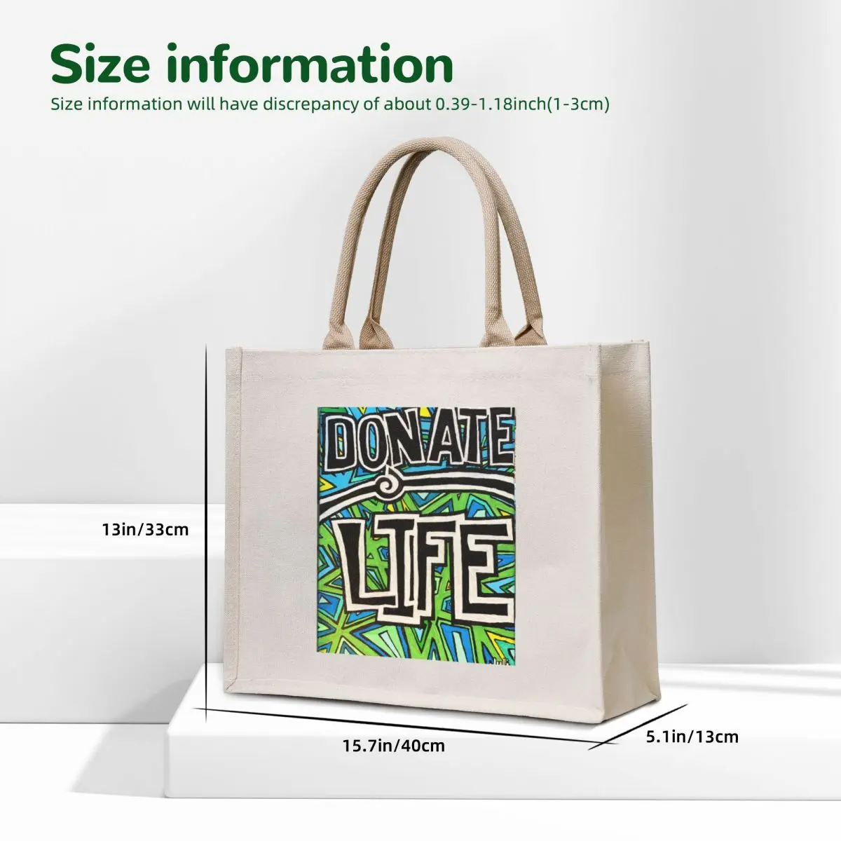 Donate Life Tote Bag personalized tote Gift bag reusable shopping bag Lady bags