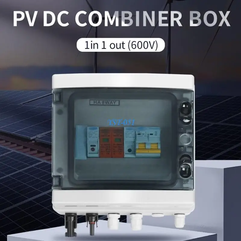 E15A Stable ABS Solars Combiner Box 1 Input 1 Output DC600V 8 Circuits For Outdoor Use