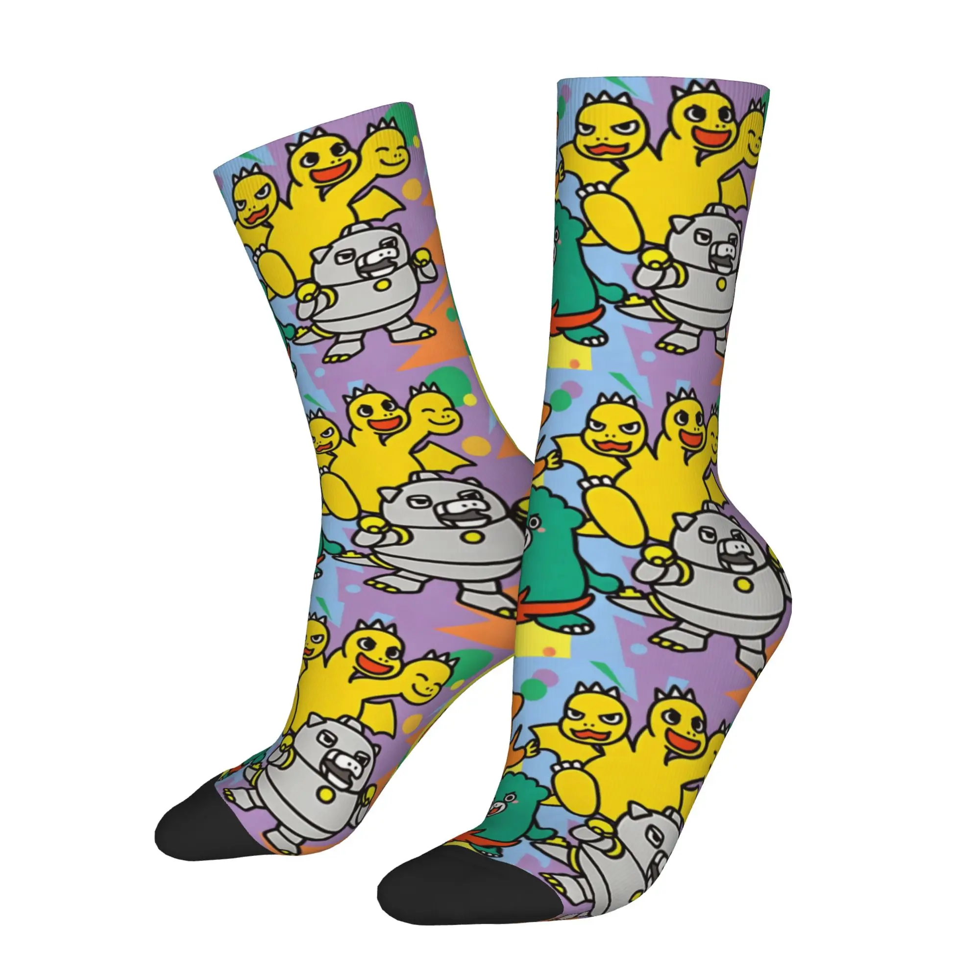 Winter Warm Crazy Design Unisex Chibi Monster Raids Again Socks Kawaii Non-slip Basketball Socks
