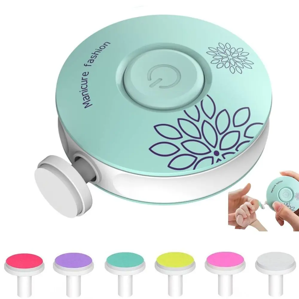 6 Grinding Heads Electric Baby Nail Clippers Quiet Operation Battery Operated Baby Nail Trimmer Safe Design