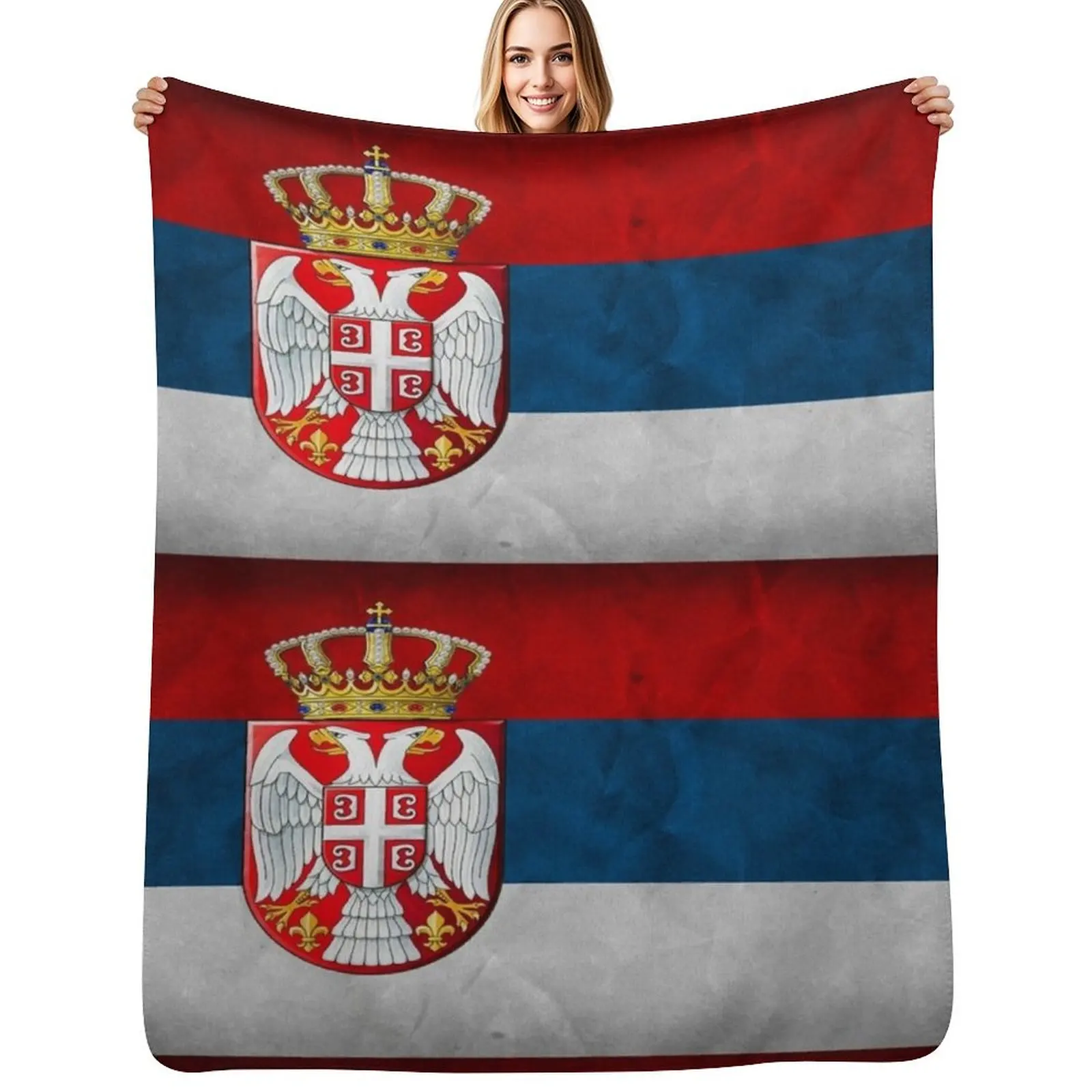 Одеяло с флагом Сербии, мягкое большое ворсовое одеяло для декоративного дивана, самые мягкие одеяла