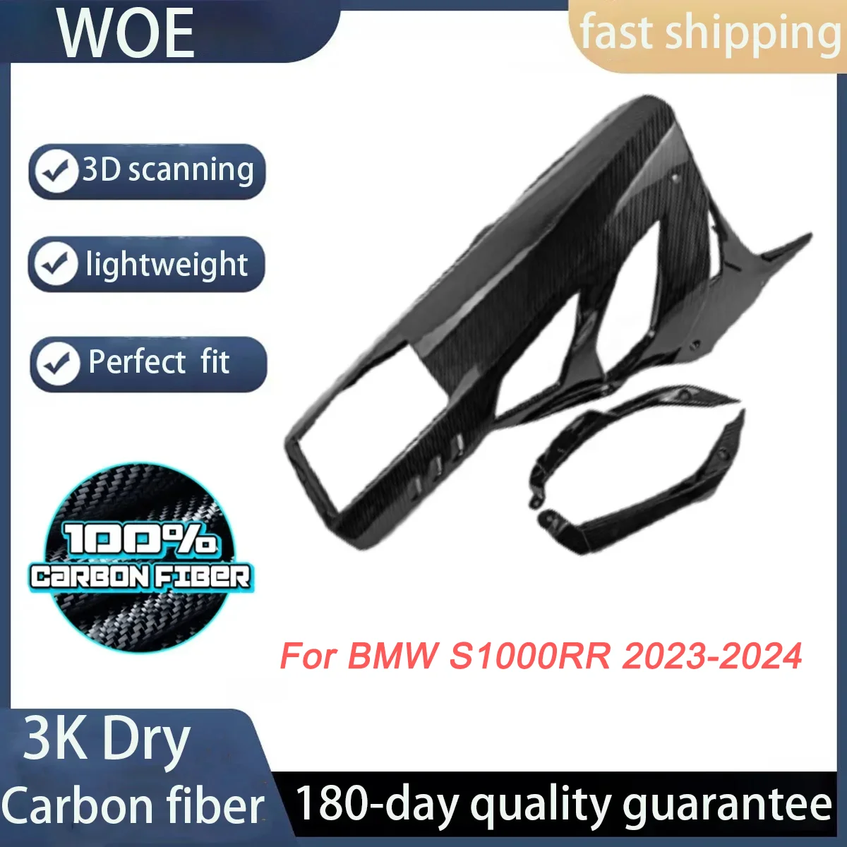

3K 100% Carbon Fiber Motorcycle Under Fairing Kit Racing Belly Pan For For BMW S1000RR 2023 2024 FOR bmw accessories