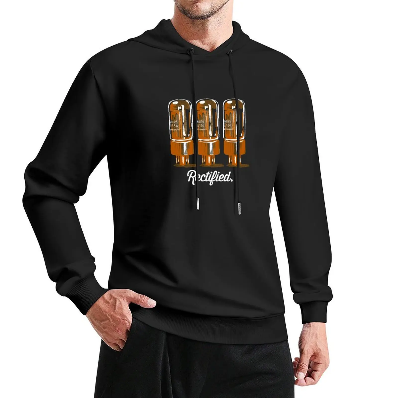 

Glowing amplifier vacuum tubes in vintage style Pullover Hoodie clothes for men man hoodie