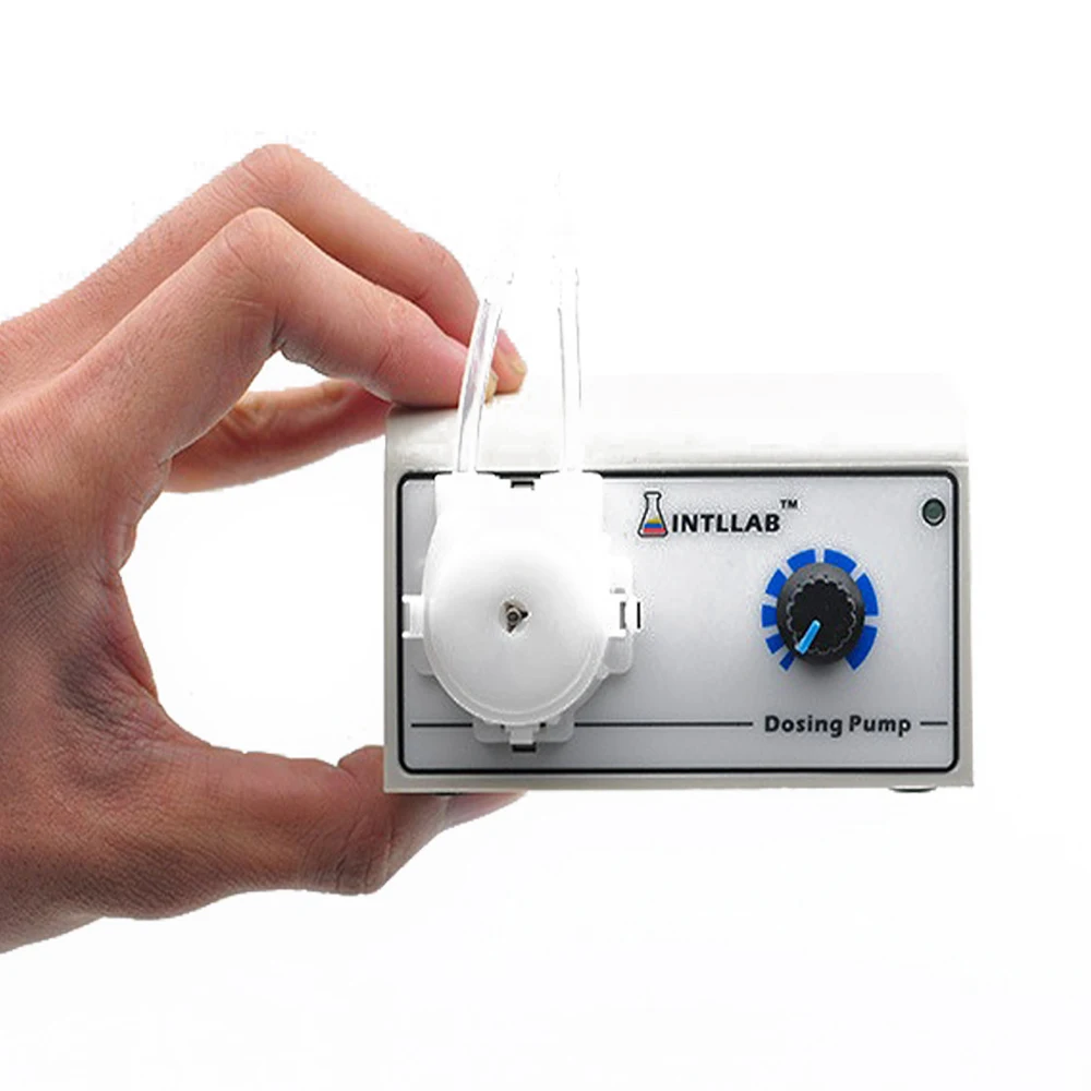 

EU/US Plug Dosing Pump 12V DC Peristaltic Liquid Pump Small Circulating Water Pump Silent Pumping for Aquarium Lab Analytical