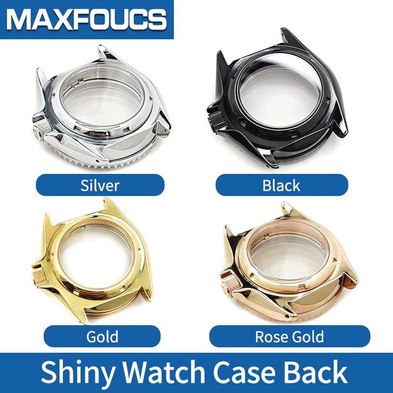 3 o\'clock Shiny Brushed Stainless Steel Watch Case For SKX007 SRPD61 Nh35 Movement Sapphire Glass Bezel Watch Part