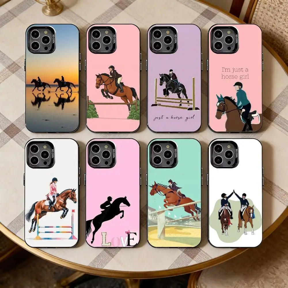

H-Horse R-riding-NG Phone Case For iPhone17,16,15,14,13,12,11 Plus,Pro Max Black Candy silver phone case