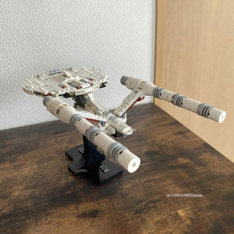 ミュウ USS エンタープライズ NCC-1701 宇宙船ビルディングブロック DIY 宇宙戦争軍事戦闘モデルカスタムパズル教育玩具キッズギフト