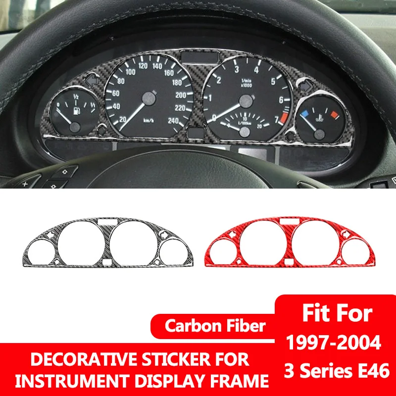 

Fit for BMW 3 Series E46 1997-2004 Car Interior Carbon Fiber Instrument Display Frame Decorative Sticker Decal Accessories