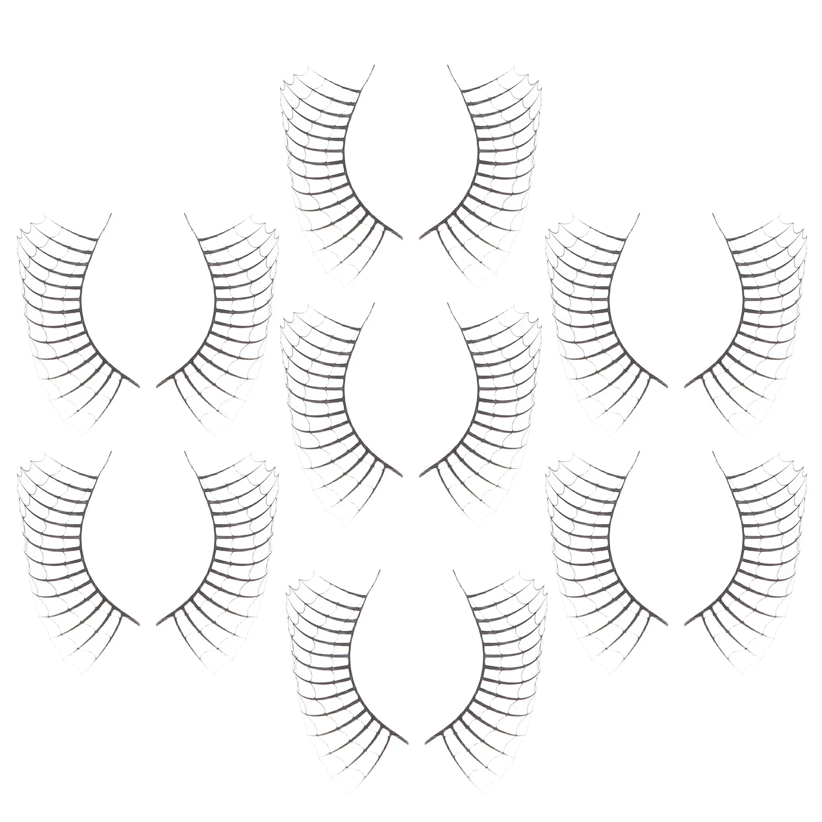 7Pairs Halloween Falsche Wimpern Dichte Dramatische Cluster Wimpern Cosplay Kostüm Bühne Make-Up Party Zubehör Goth Zubehör