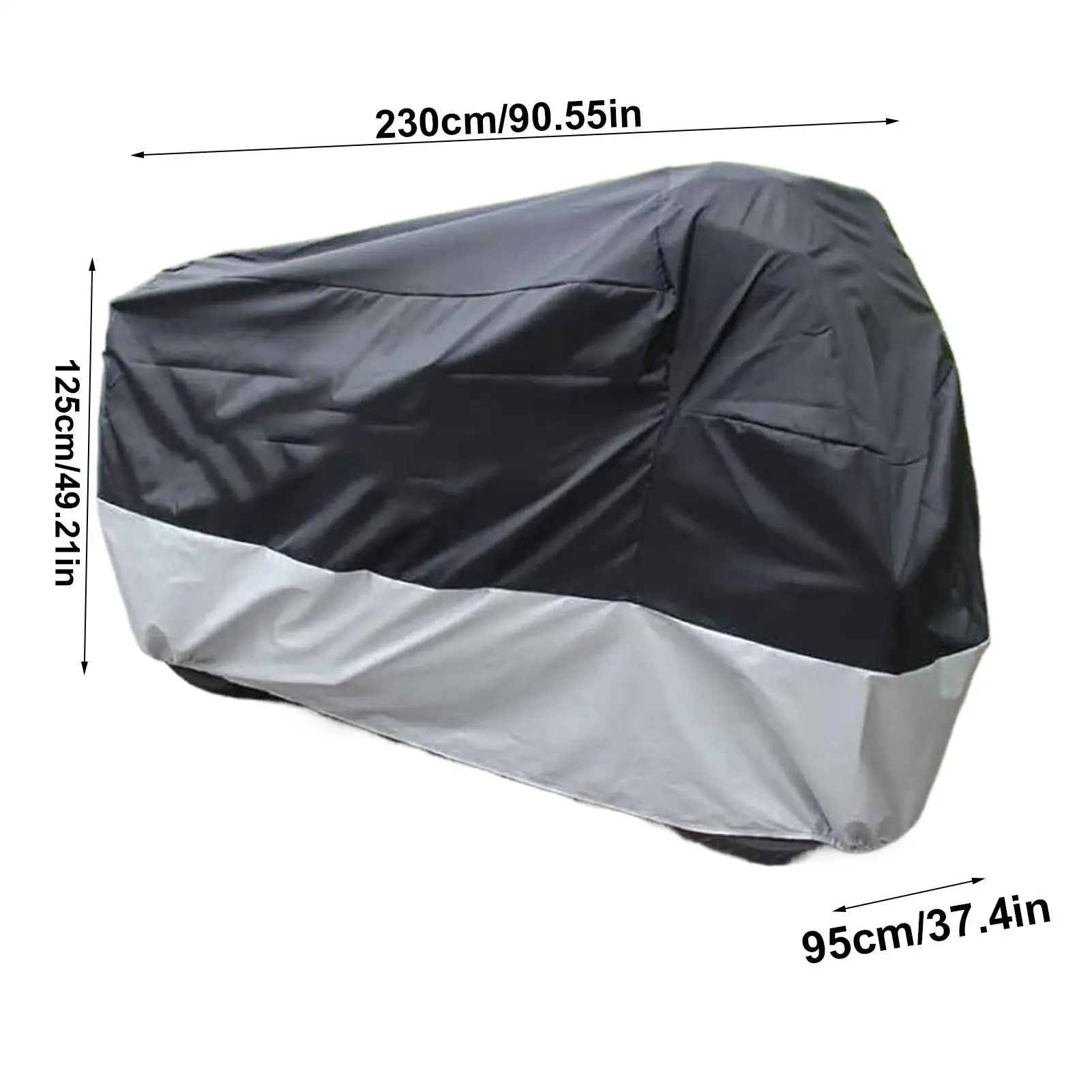 Motorcycle Cover Portable Outdoor Bike Cover All Season Windproof Storage Protector With Lock-Holes For Garage Parking Rainy