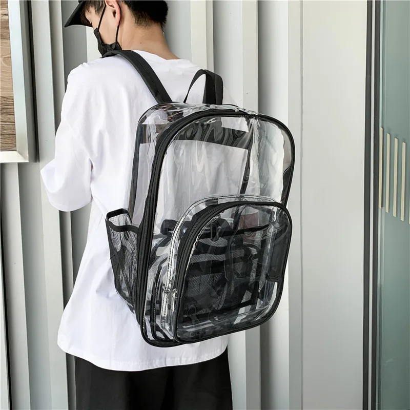 Waterproof Transparent Backpack TravelpvcStorage Bag Transparent Large Capacity Student School Bag