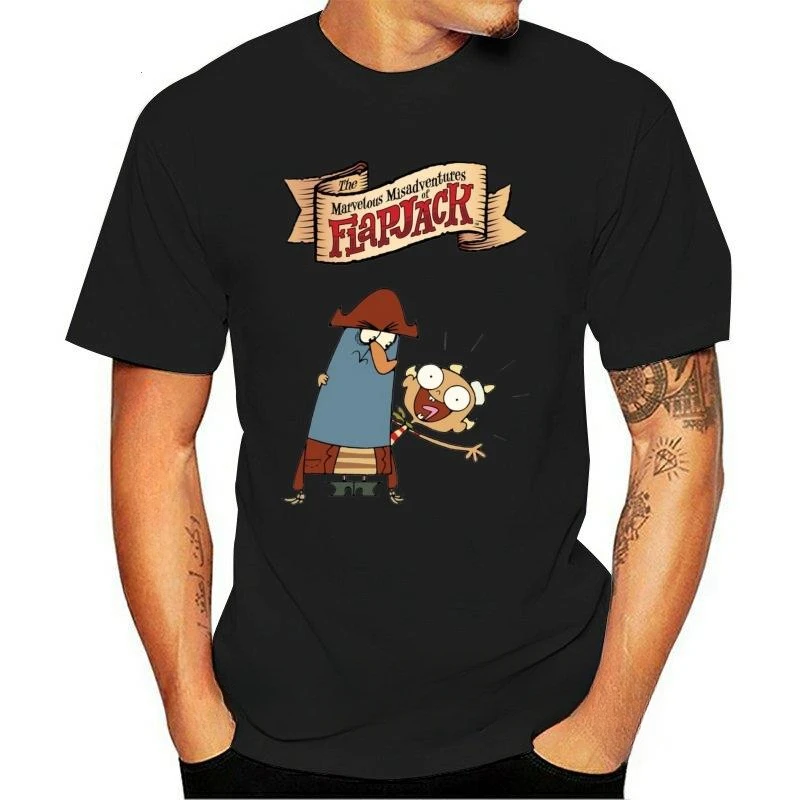 Flapjack Novelty print retro street fashion casual Harajuku Summer everyday Comfort Men women universal short-sleeved T-shirt