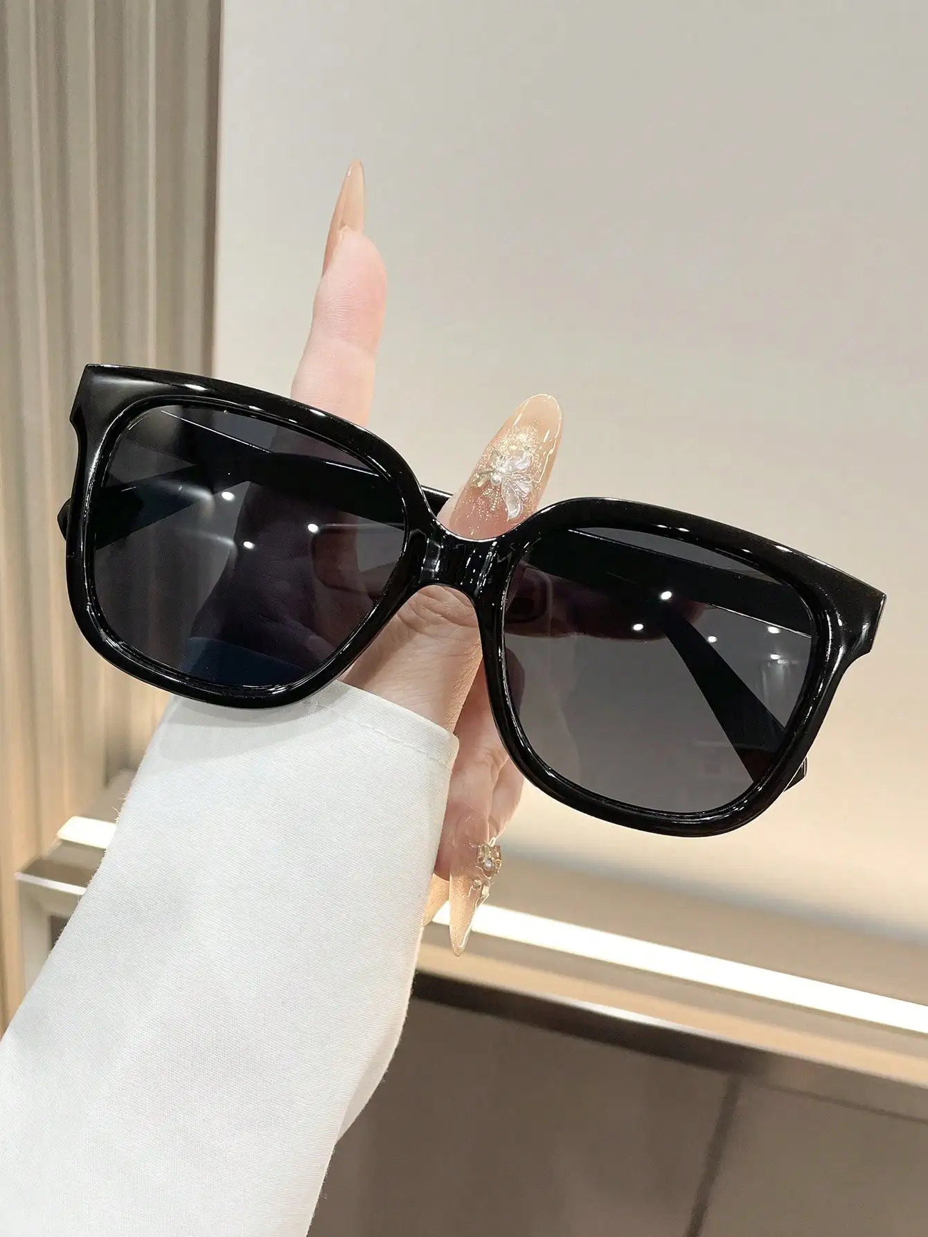 

Набор из 3-х пластиковых солнцезащитных очков с геометрической квадратной оправой для женщин