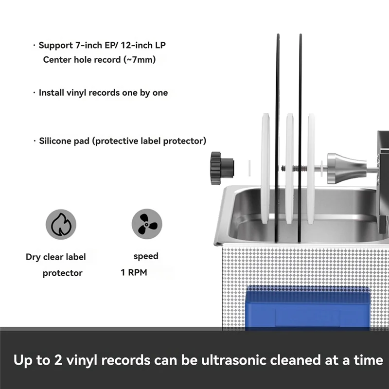 

B04B-Vinyl Record Aluminum Alloy Bracket Available Ultrasonic Cleaner 7/12 Inch LP EP Disc For Above 6L Ultrasonic Bath