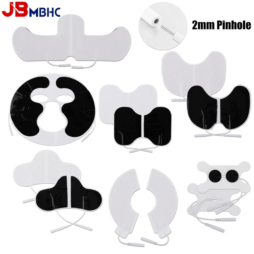 Electrode Pads Waist Shoulder Face Knee Throat Chest Self Adhesive Replacement Pads for Tens Unit Machine EMS Muscle Stimulator