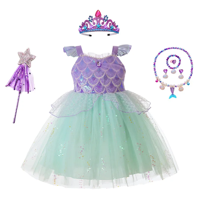 Girls Mermaid Tutu Dress Sequi - Summer Clothing Europe 评论和价格