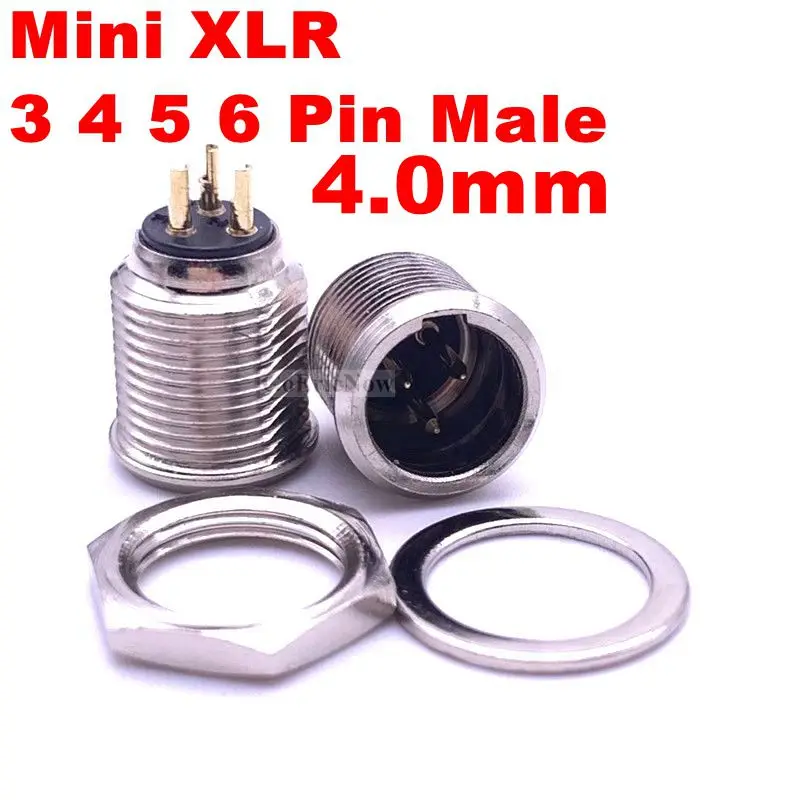 1pcs  Mini XLR 3 4 5 6 7 Pin Male/Female Chassis Panel Socket Plug Small XLR Audio Microphone MIC Connector