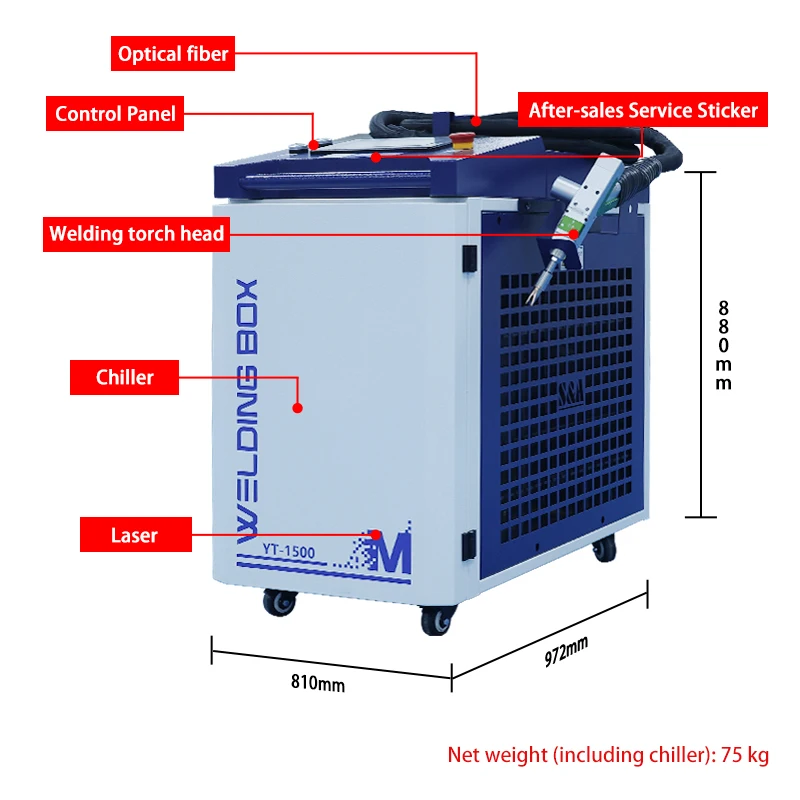 New Fiber Laser Welder Portable Laser Welding Machine for Metal Sheet Weld Clean Cut Hand Held Battery Laser Welding
