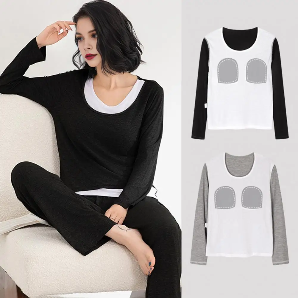 

Высококачественные пижамы для женщин, домашняя одежда из модальной ткани для женщин, уютный пижамный комплект из модала со встроенным бюстгальтером для женщин с длинным рукавом