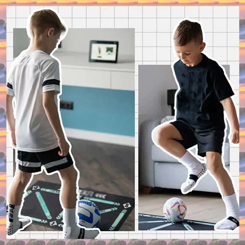 

ABML Football Footstep Training Mat,Soccer Training Mat,Anti-Skid Shock Absorption Training Mat Easy Install Easy To Use
