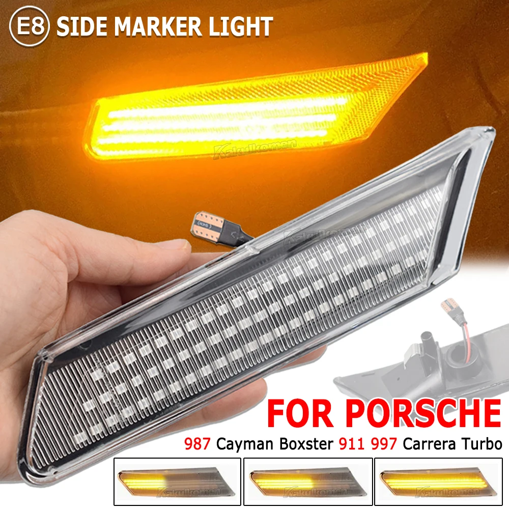 For Porsche 911 997 987 Cayman Boxster LED Amber Side Marker Light