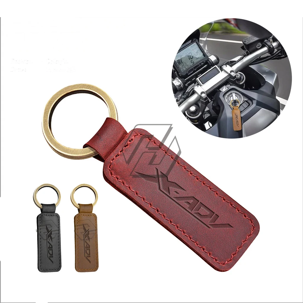 

For Honda X-ADV XADV 150 250 300 750 Motorcycle Keychain Leather Retro Keyring Pendant Decoration
