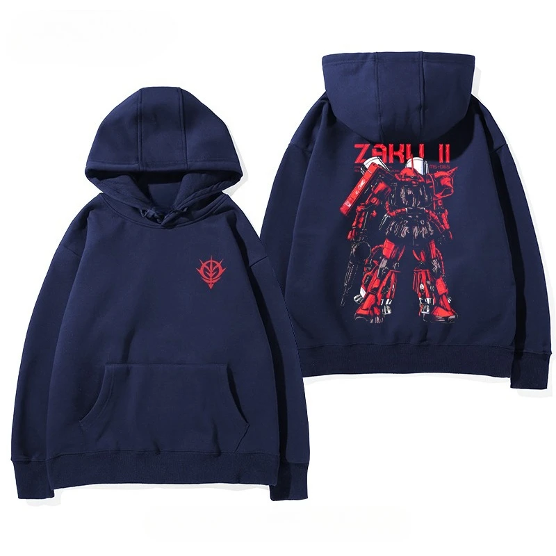 

Mobile Suit Red Comet Zagu Gundam Peripheral Print Long Sleeve Men's and Women's Autumn and Winter Hooded Sweater