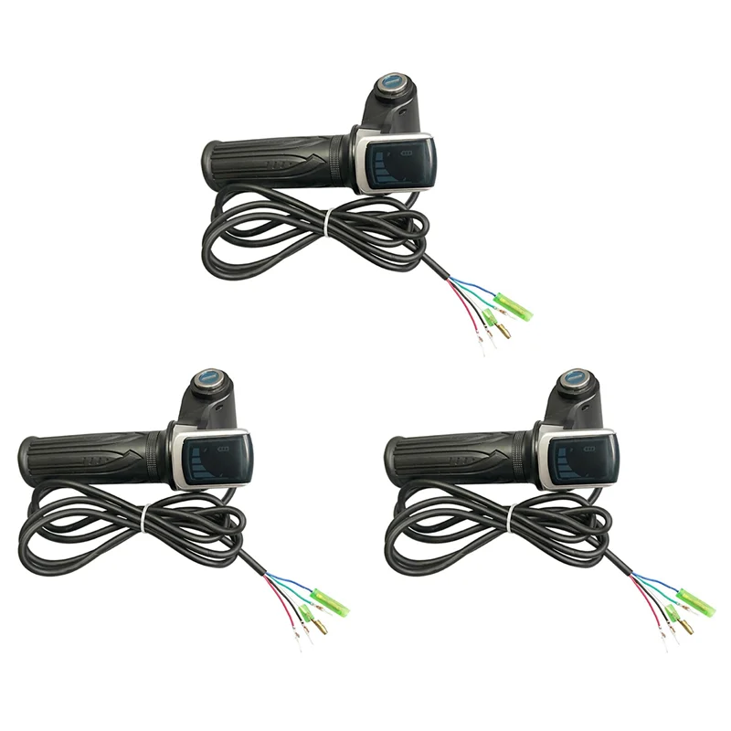 

ABVH-3X Bike Twist Throttle For Electric Bike Throttle 48V Gas Handle Throttle LCD Display Lock Key