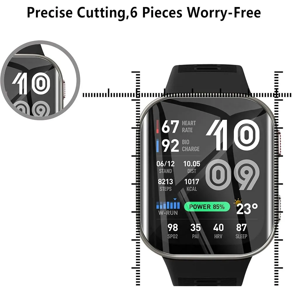 BEHUA Schutzfolie für Huami Amazfit Bip Max 5 6 SmartWatch Displayschutz HD Anti-Kratz-Folie Kein Glas Zubehör – Detail 6