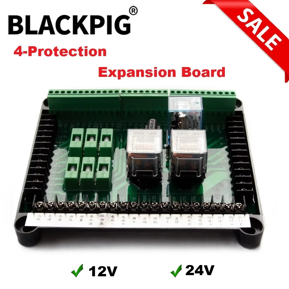 Generator Set Four Protection Expansion Board For Diesel Engine Control Box With Relay Assembly Control Screen LCD Controller