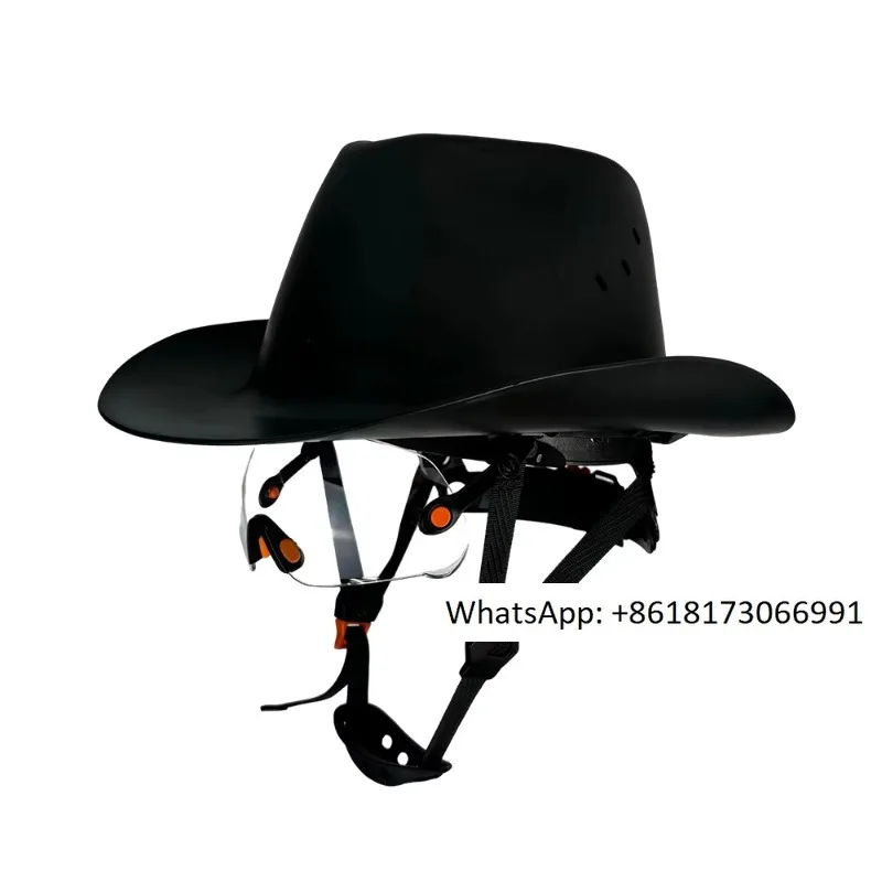 

Black Western Denim with Goggles Hard Hat
