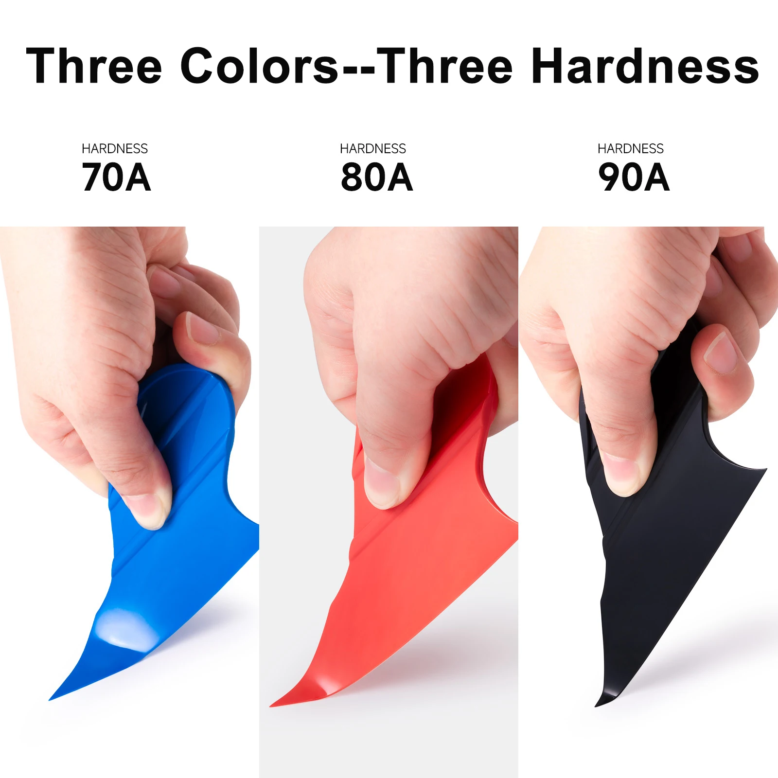 EHDIS 3pcs Car Tint Handheld Squeegee Carbon Fiber Film Application Wrapping Scraper Window Glass Vinyl Sheet Detailing Tools