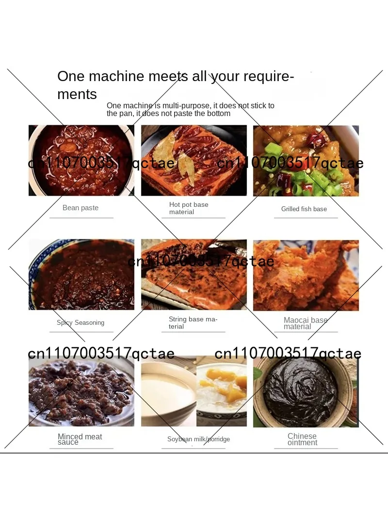 360-Degree Uniform Stirring Commercial Electric Stainless Steel Bucket Automatic Stir-Fry Mixer Sauce Pot Sauce Cooking Machine