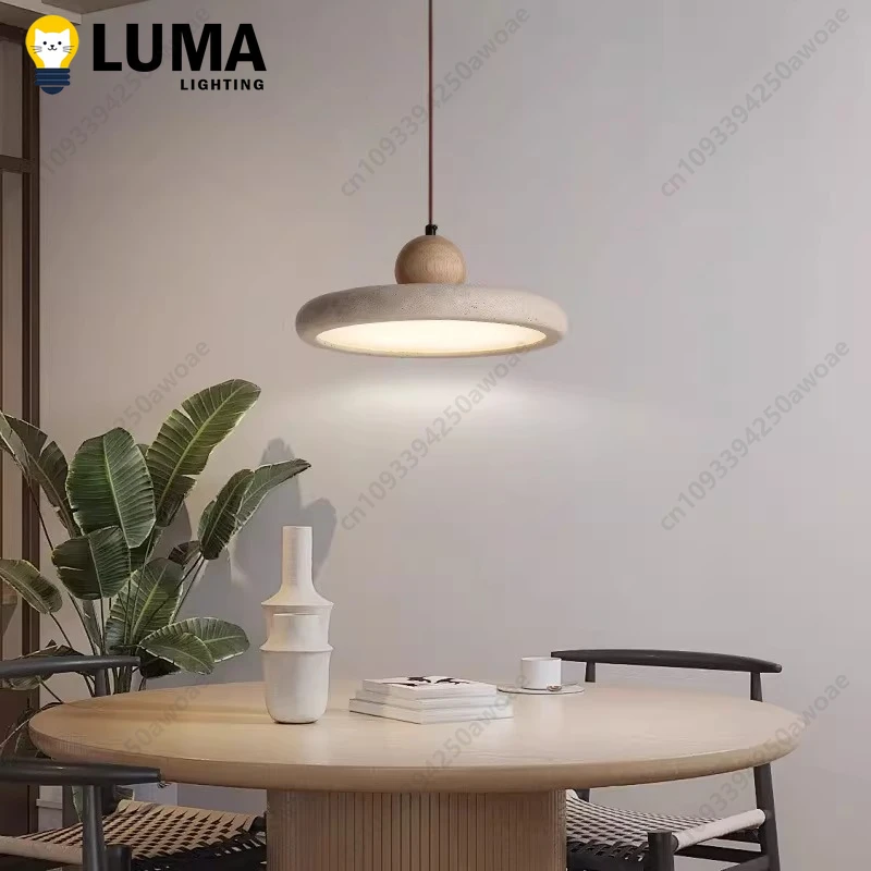 Travertine Kitchen Island Pendant Light Nordic Dining Table Hanging Lamp Single Double Triple Head Bar Counter Lighting Fixture