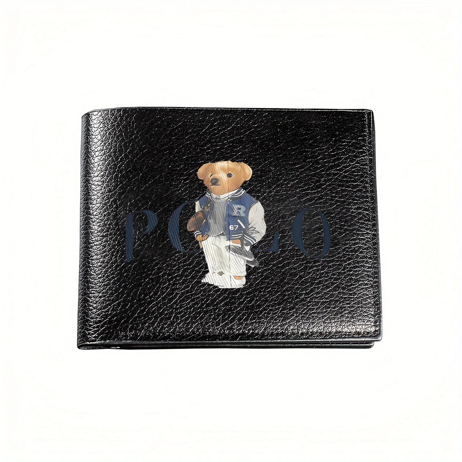 Polo Bear Varsity Jacket Diseño gráfico Cartera para hombre con estilo Regalo de calidad superior para papá Marido Novio Negocios Casual Elega