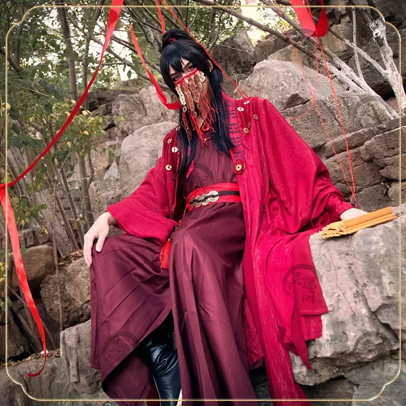 Anime Dao Guilty Immortal Li Huowang Cosplay Masks Props Big Fire Li Red Mask Cosplay Accessories For Halloween Party