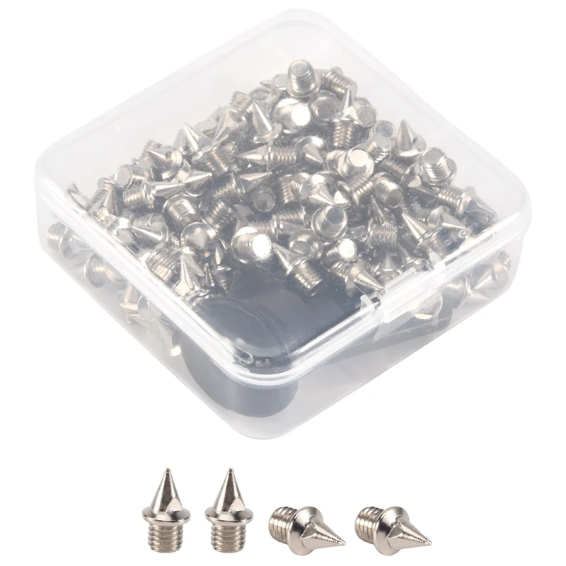 스파이크 렌치가 있는 트랙 교체 스파이크, 트랙 신발, 스프린트 스포츠, 러닝 및 크로스 컨트리용, 1/4 인치, 110 개