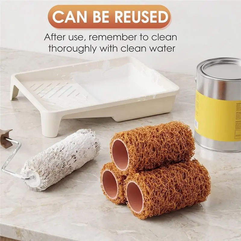 ABGH-Small Textured Paint Roller Set-For Effortless Painting Projects, 4 Inch, 3 Pack