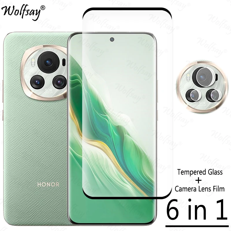 Full Cover Tempered Glass For Honor Magic 6 Screen Protector For Honor Magic 6 Pro 5 6 Lite Camera Glass For Honor Magic 6 Glass