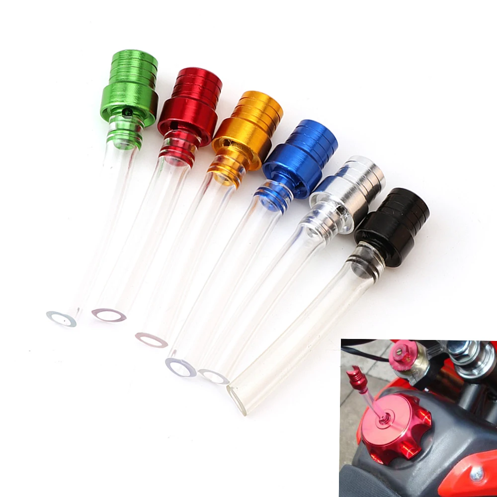 Motorcycle Gas Fuel Cap Single Way Valves Vent Breather Hoses Tubes For Motocross ATV Quad Dirt Pit Bike Fuel Tank Breather Pipe