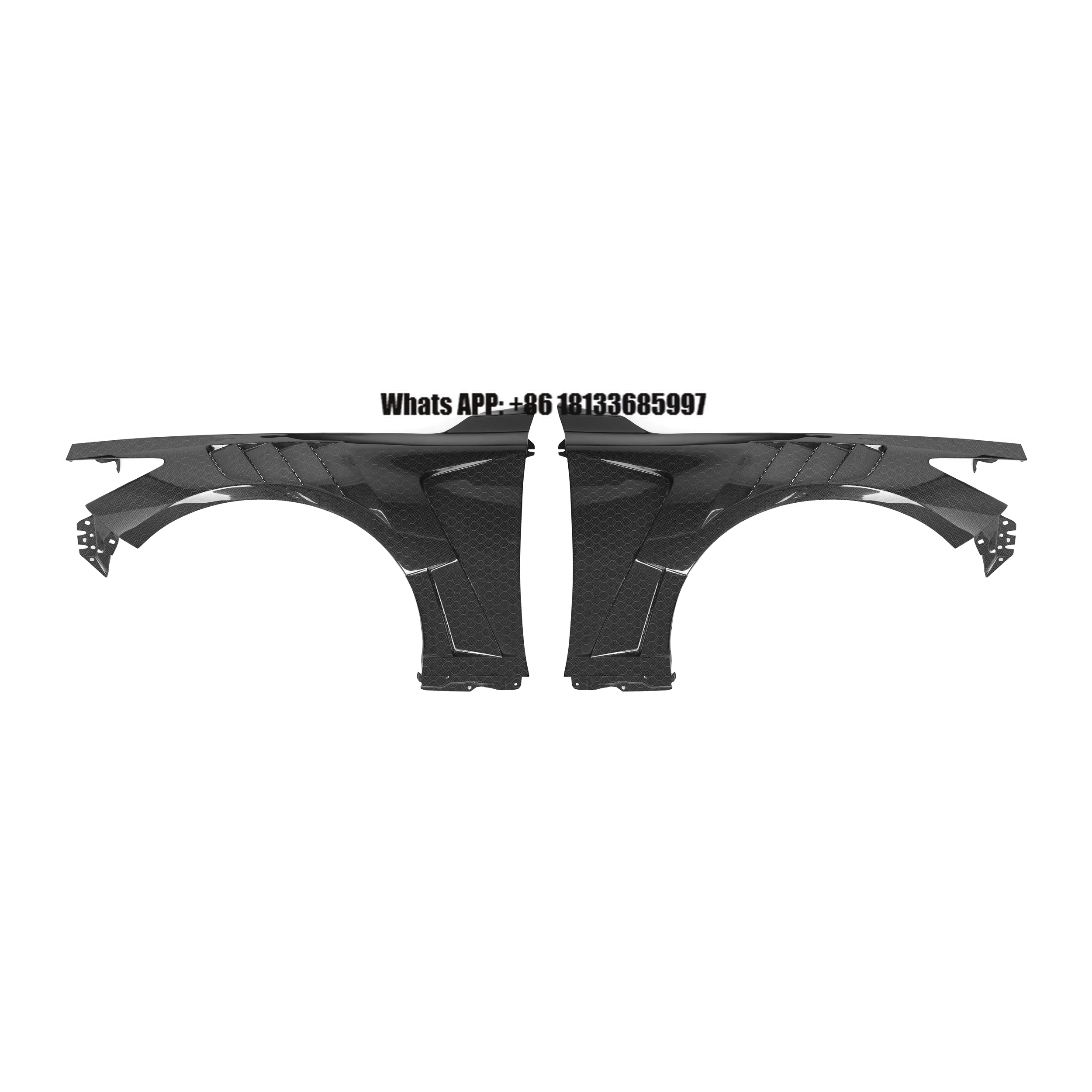 

Real Carbon Fiber Football Pattern Multi Hole Style Side Fenders for Infiniti Q50 Q50L 2014-2020 Car Body Kit Bumper Fenders