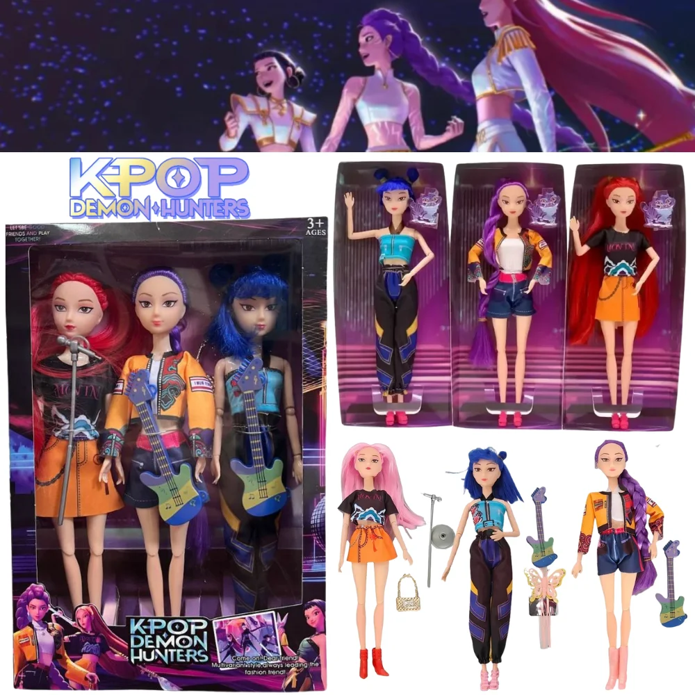 NEW  Anime KPop Demon Hunters Doll Vinyl Toy Rumi Mira zoi Character vinyl Birthday Gift Fan Gifts Hot Seling Action Figure