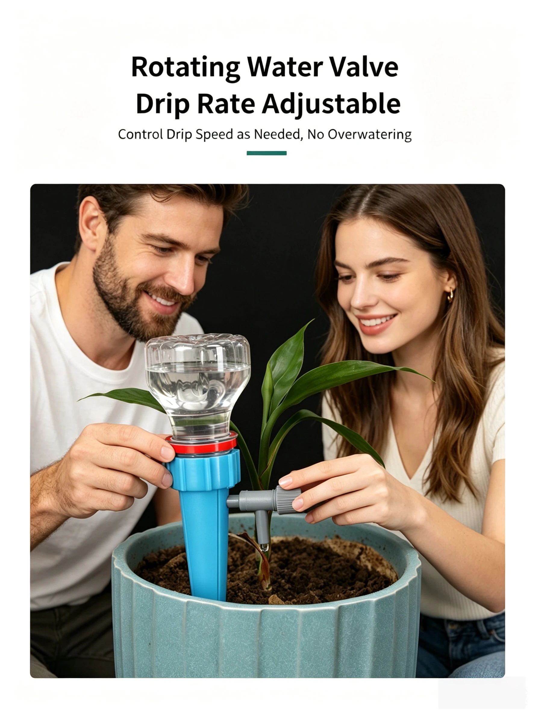 3 pieces Lazy Automatic Watering God Drip Irrigation Adjustable Drip Drip Drip Dispenser Water Flow Rate Automatic Watering