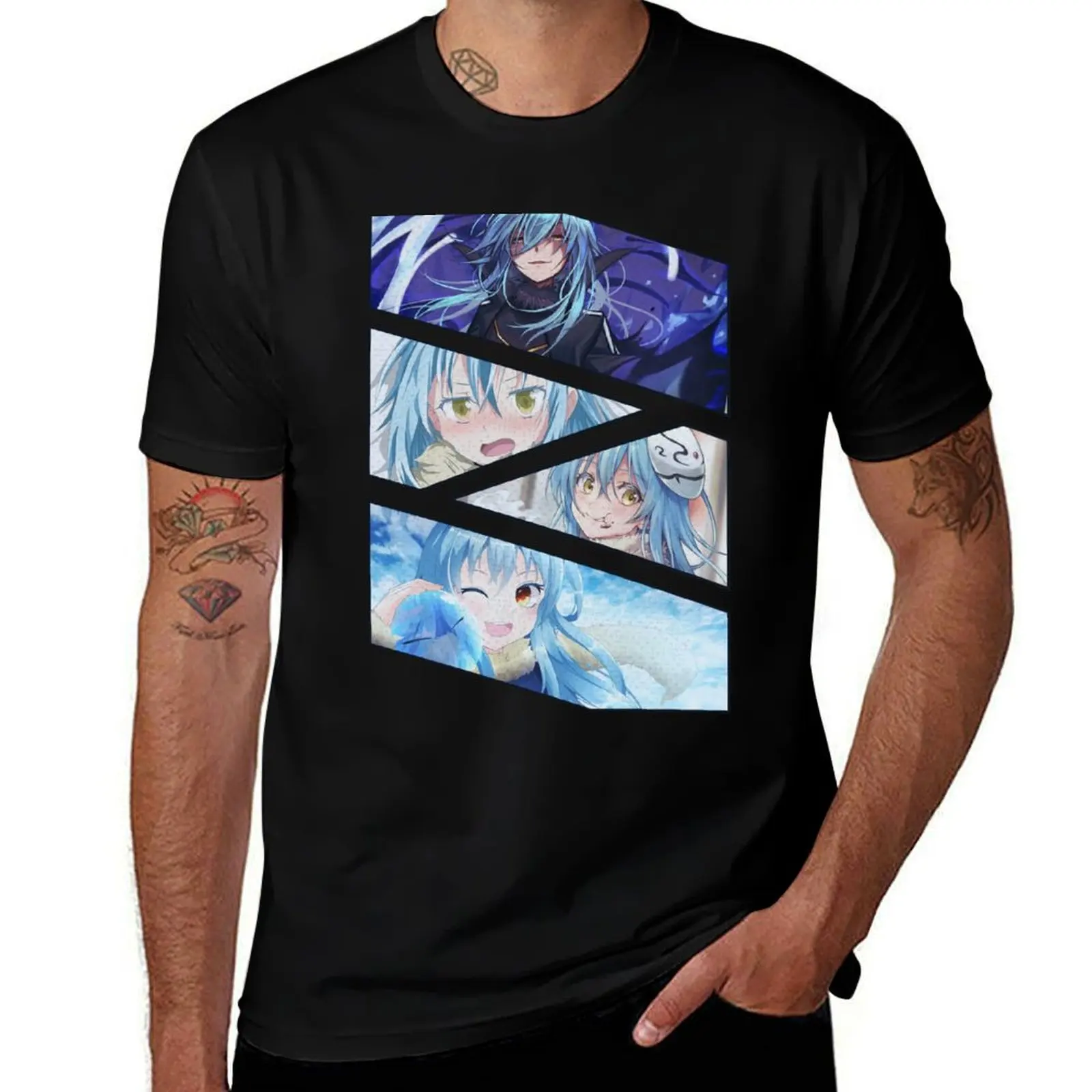 

Rimuru Tempest Manga Panel Design T-Shirt cotton t shirts high quality t shirt man designer man t shirt cotton T-Shirt