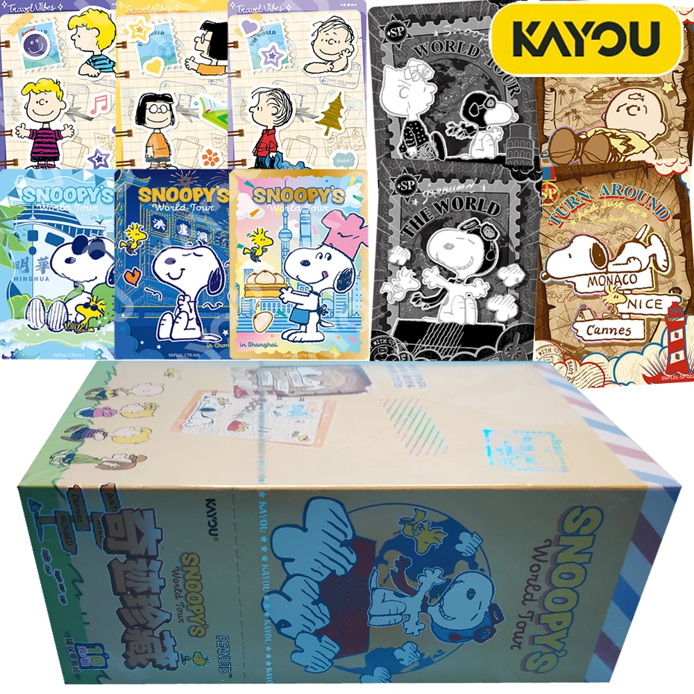 

KAYOU Genuine Snoopy Collection Cards for Children Lovely Cartoon Star Puppy Fun and Creative Design Character Cards Xmas Gift