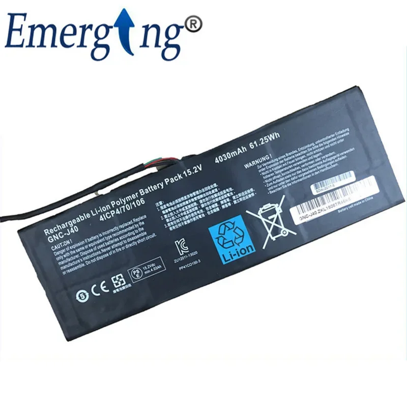 15.2V 61.25WH New Laptop Battery For GIGABYTE GNC-J40 961TA013F P34W P34K P34F P34G V2 V3 V4 V5 V7