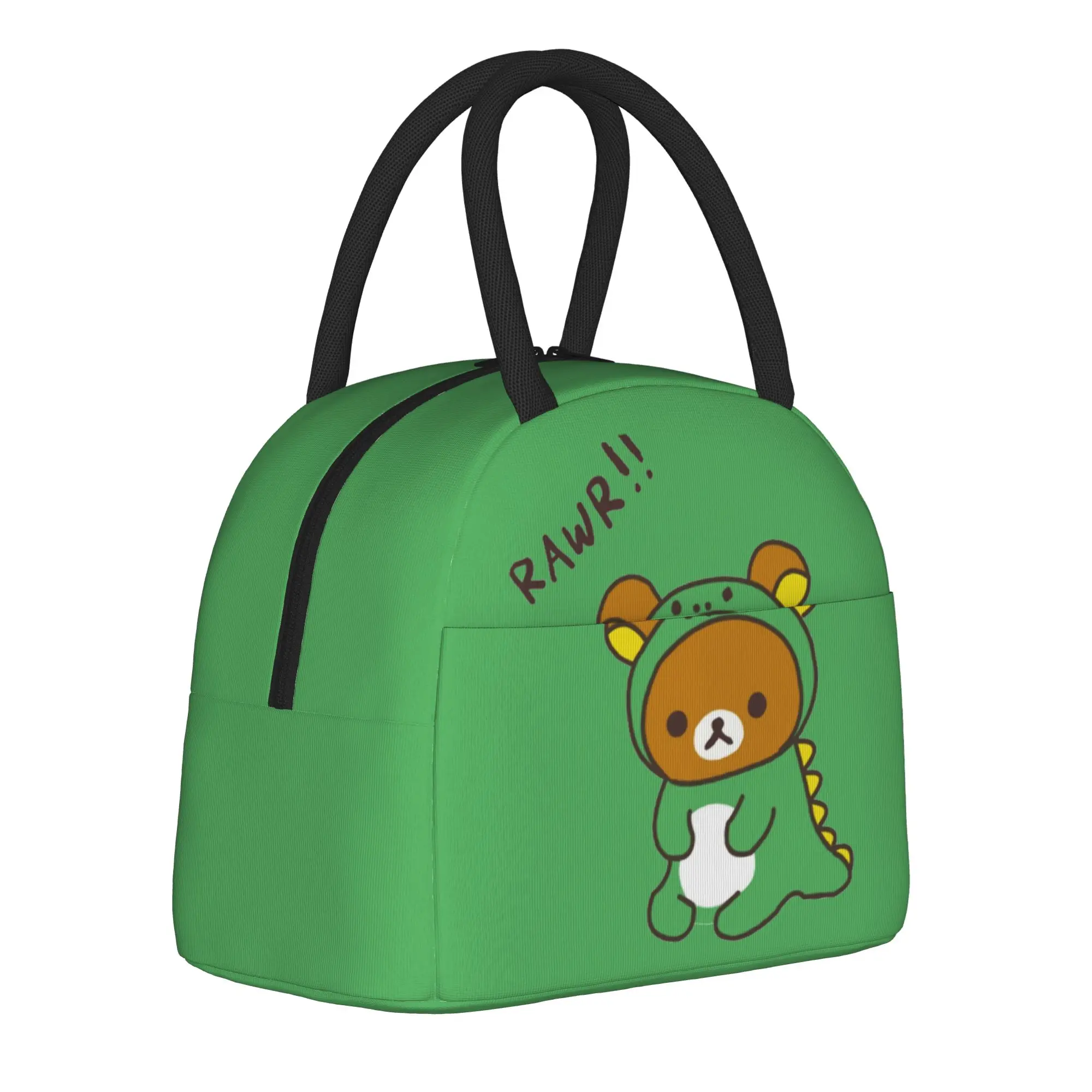 Rilakkuma Dino Dragon Insulated Lunch Bags Cooler Bag Reusable,Meal Container  High Capacity Lunch Box Tote for Men Women