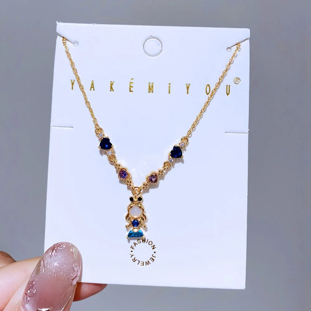 Newly Arrived Ins Fashion Designed Crystal Fairy Tales Chain Female Necklace Jewelry Accessories