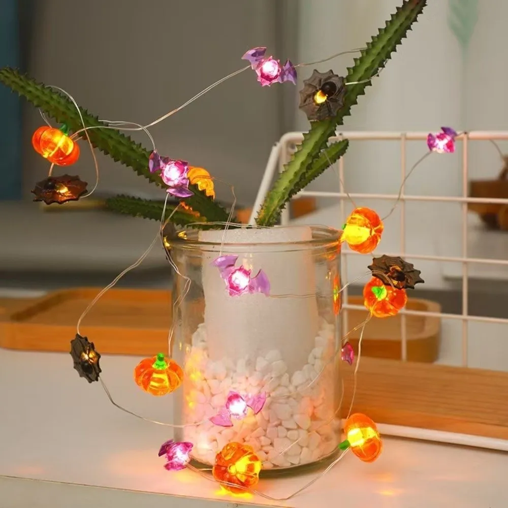 

Pumpkin Shaped Pumpkin String Lights Portable Light Battery Powered Copper Wire Lamp Warm White DIY LED Pumpkin Light